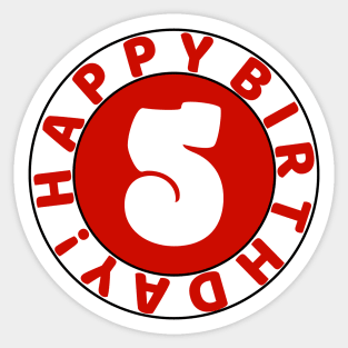 Happy 5th birthday Sticker